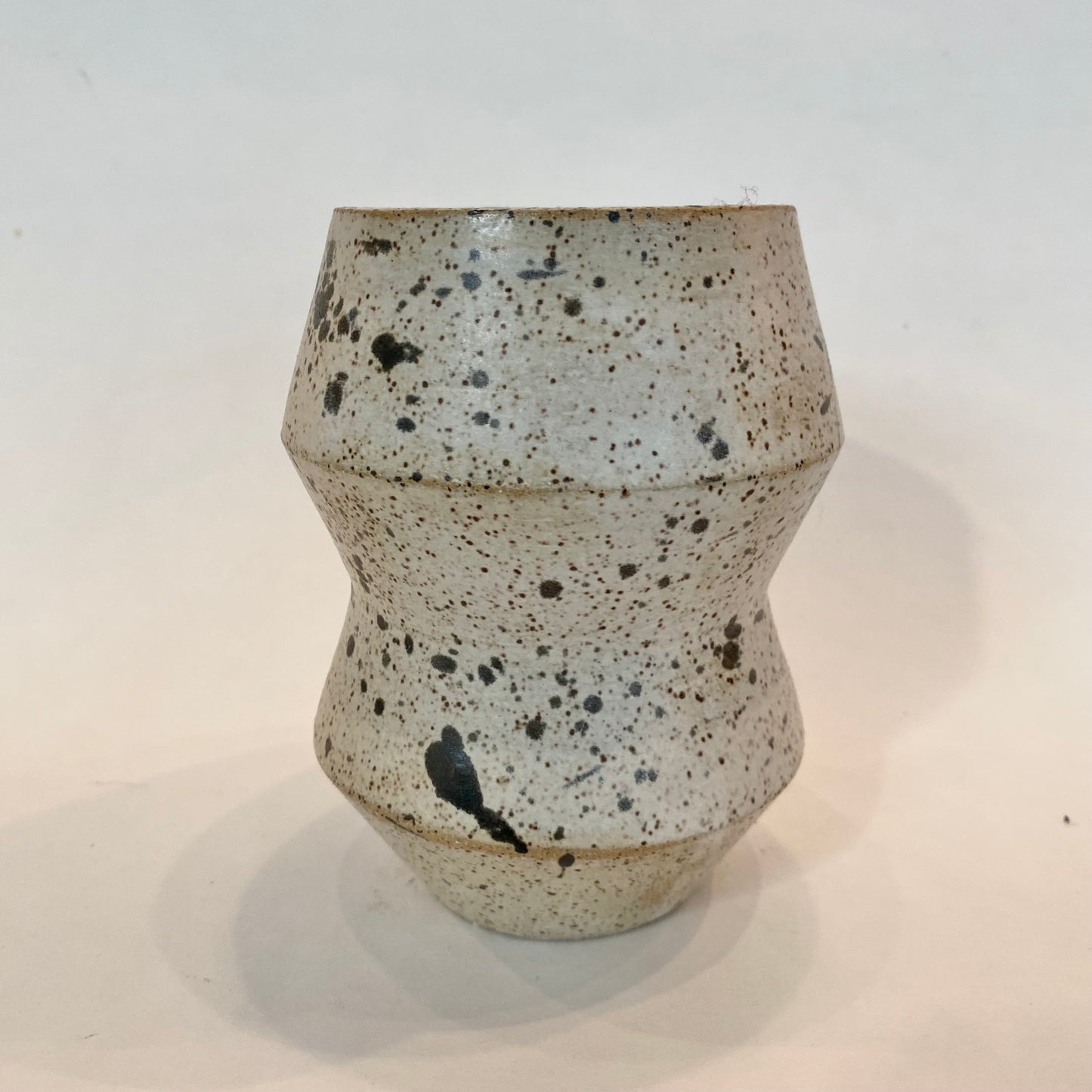 medium charcoal splattered vase