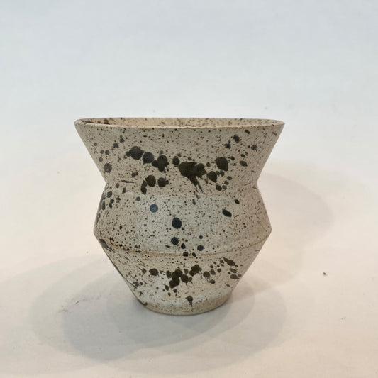 small charcoal splattered vase