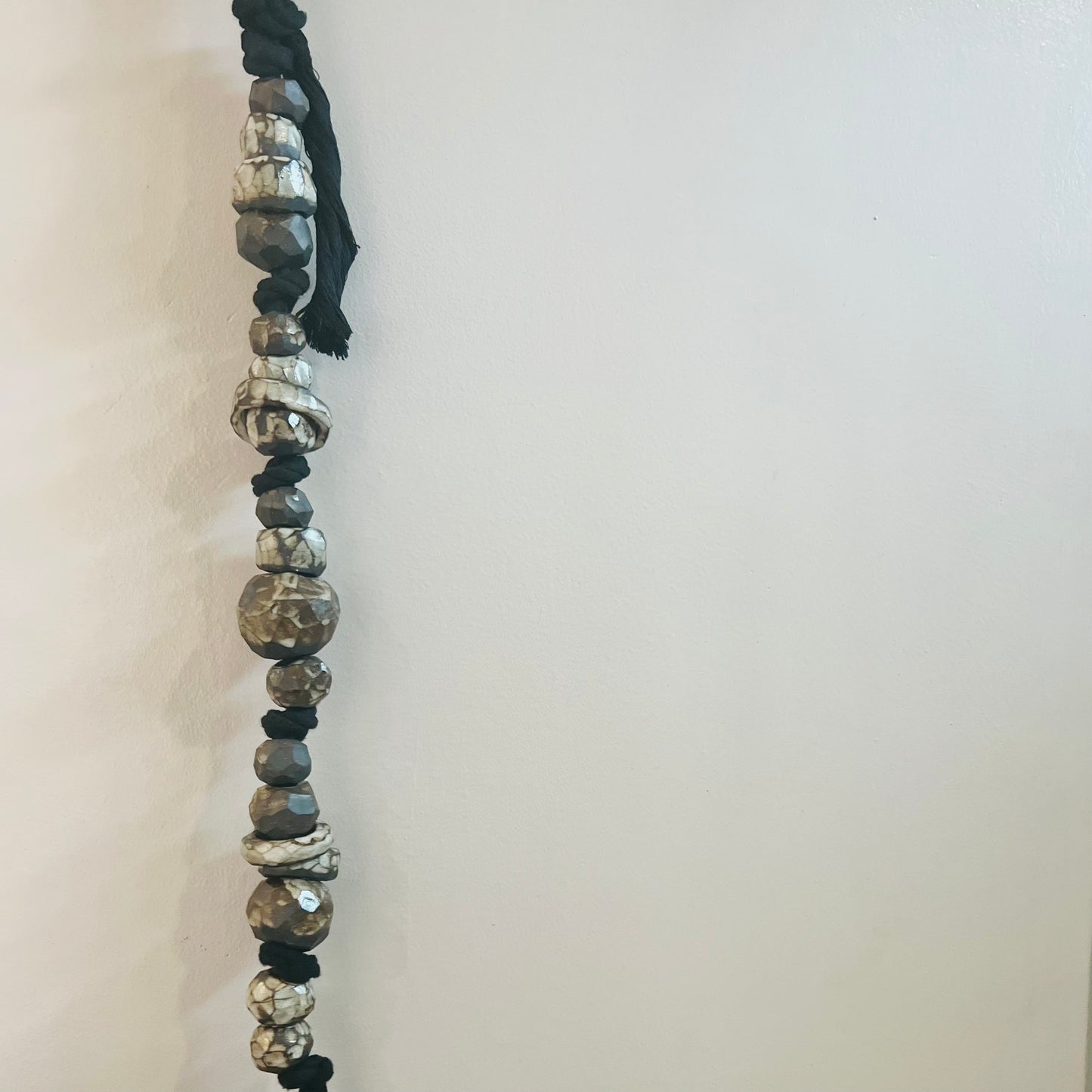 black strung ceramic beads