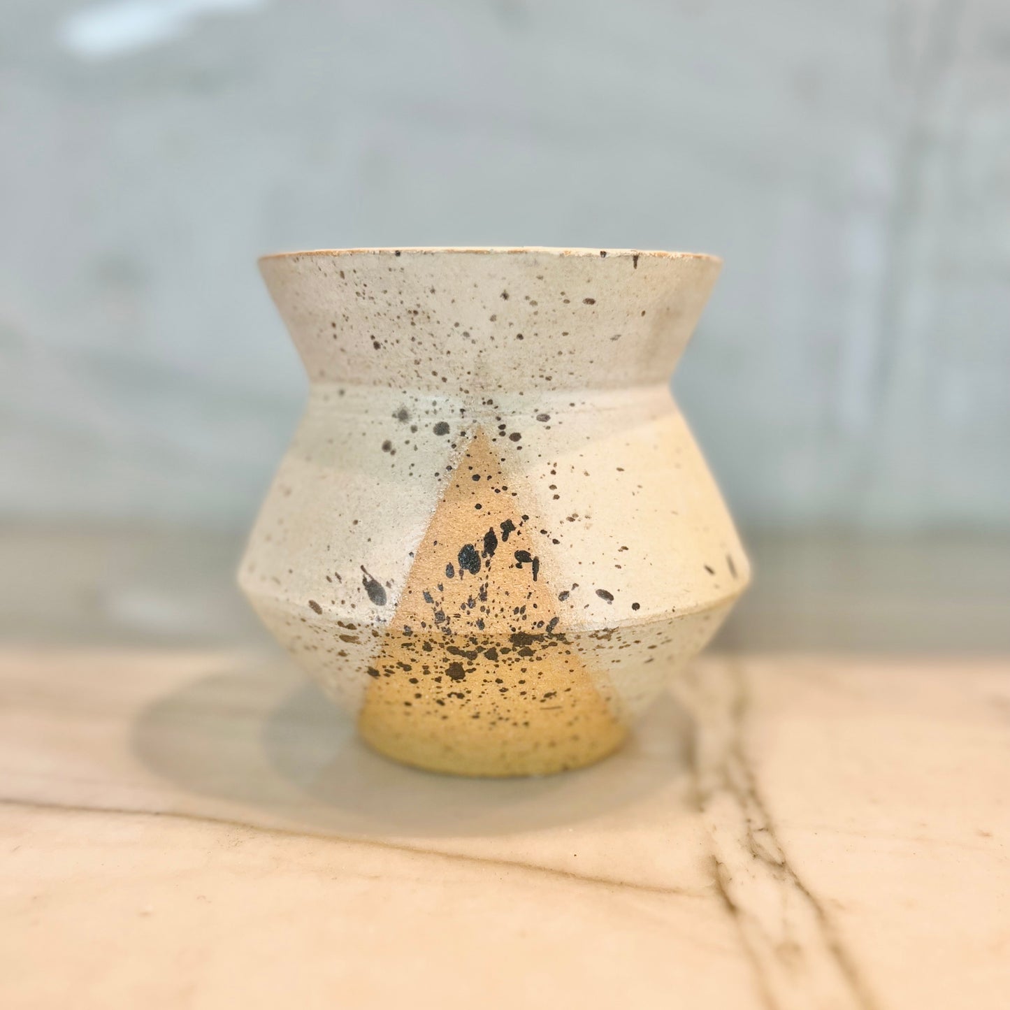 medium splattered vase