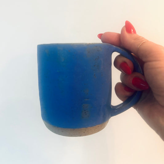 worn blue jean mugs