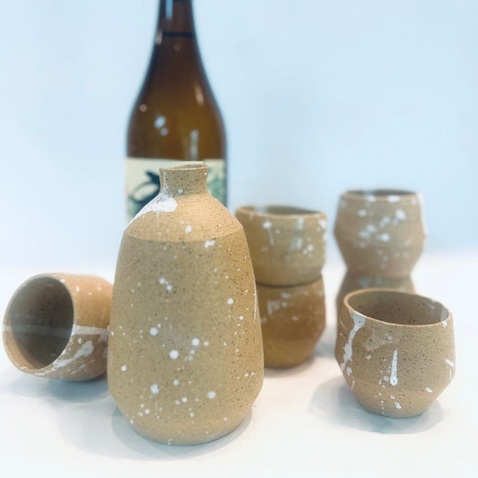 splattered sake set